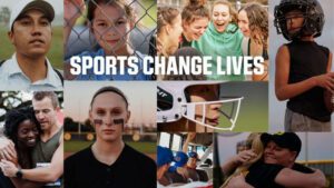Courtesy Dick's Sporting Goods  Dick's Sporting Goods has launched its largest marketing campaign ever, "Sports Change Lives."