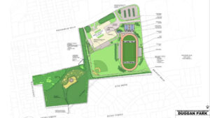 Construction is underway at a new sports complex in Springfield, Ma. The complex will accommodate sports such as football, soccer, field hockey, lacrosse, and track and field.