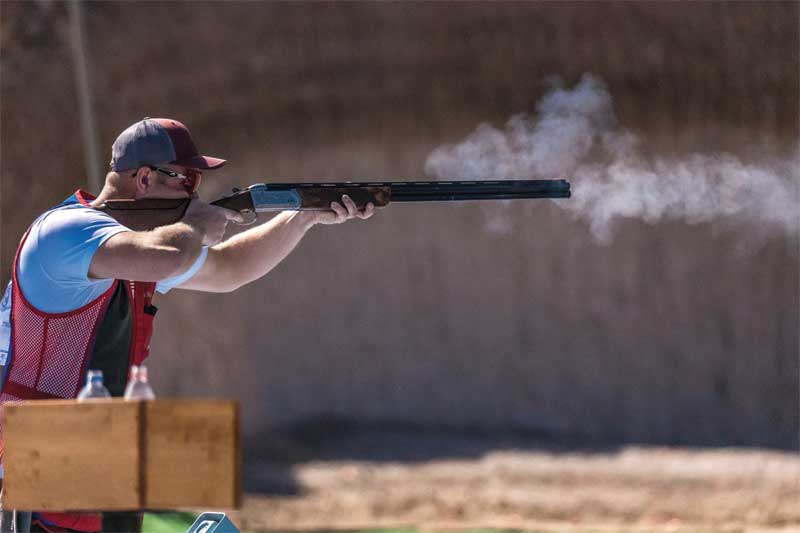 Courtesy David Herman Will Hinton was part of the gold medal-winning team in the mixed trap competition at the 2023 Pan American Games in Santiago, Chile, this past October. Hinton, Derrick Mein and Derek Haldeman made up the team.