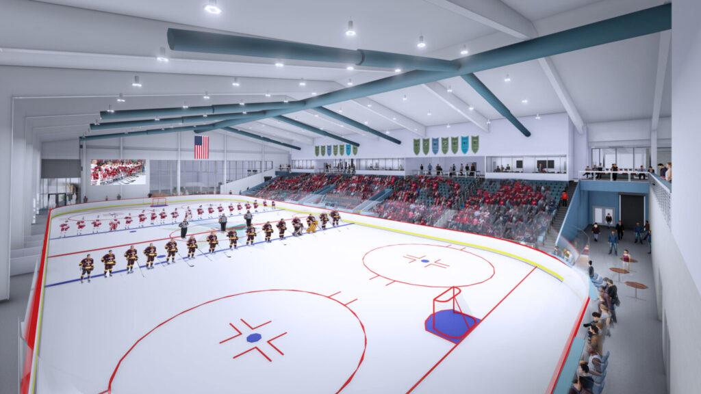 A rendering of the AdventHealth Sports Park ice rink.