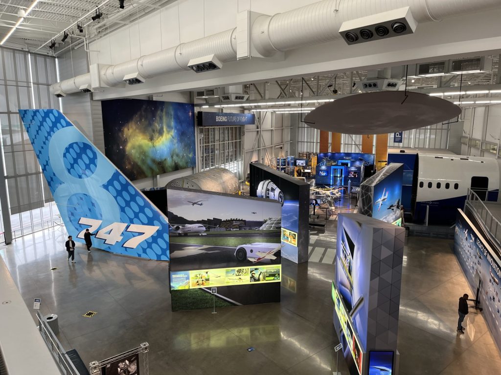Interior of the Boeing Future of Flight museum