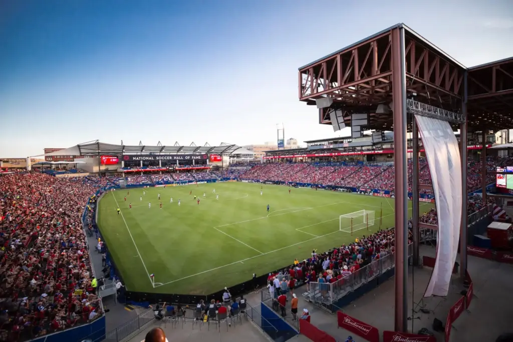 Bird's eye view of a stadium